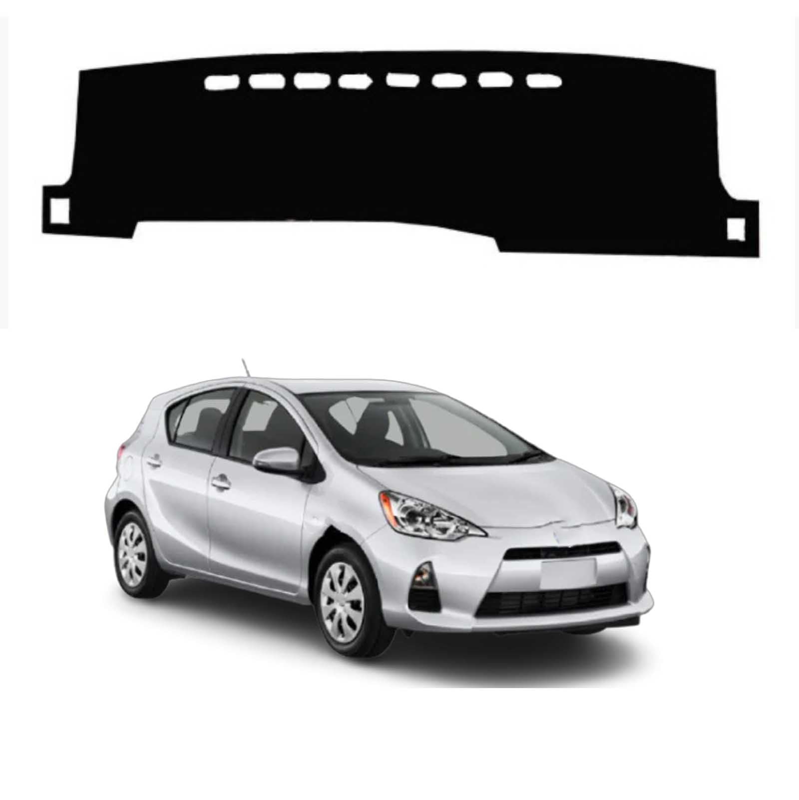 Pokrywa deski rozdzielczej samochodu Toyota Aqua Prius C 2011-2019 RHD mata antypoślizgowa osłona przeciwsłoneczna dywan dywanik Pad konsola środkowa czarny