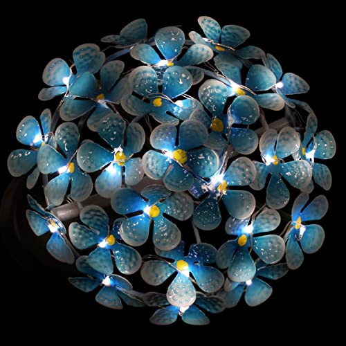 Exhart Garden Solar Lights, Decorative Hydrangea Flower Garden Stake, 26 Leds, Cute Metal Outdoor Decoration, Turquoise, 7 X 21.5 Inch #TOP7