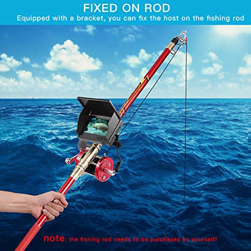 Image of Portable Underwater Fishing Camera 1000TVL Pixels High-Definition 4.3-inch IPS Screen Display Fish Finder with 5000mAH Rechargeable Battery for Ice Lake Sea Boat Kayak Fishing., black