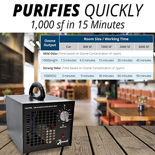 Mammoth 10,000Mg Ozone Generator, Ozone Machine Odor Removal - Air Purifier For Odors In Home, Car, And Large Rooms (10,000Mg) #TOP6