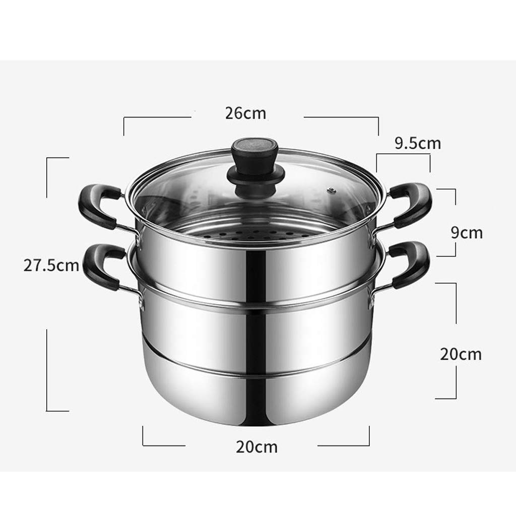 Vaporera Universal de Acero Inoxidable con Tapa, Vaporera Multiusos de Acero Inoxidable con Tapa Utensilios de Cocina