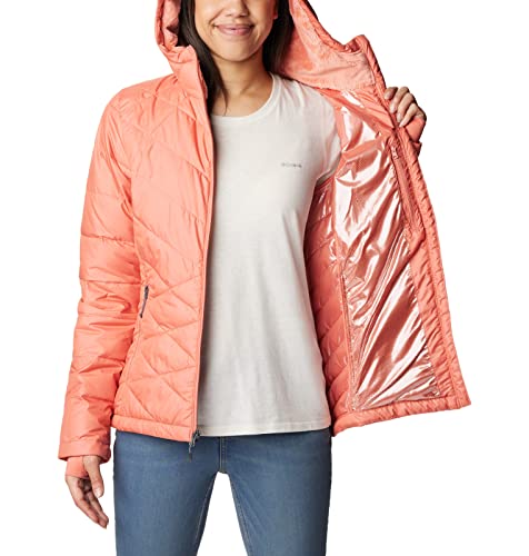 Image of Columbia Women's Omni-Heat Reflective Heavenly Hooded Hiking & Trekking Down Standard Length Jacket