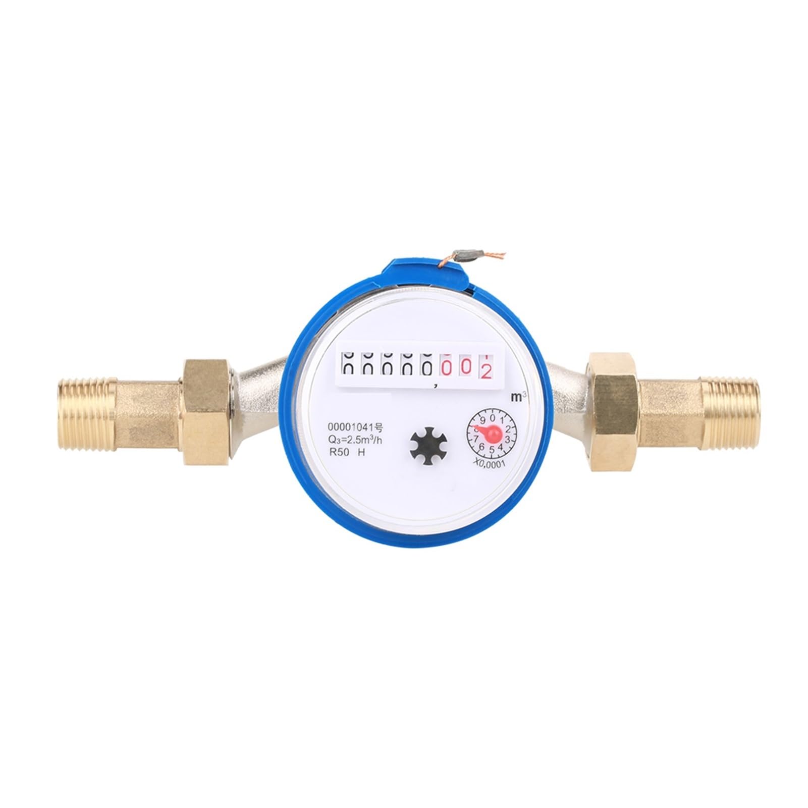Contatore Acqua Fredda 15 Mm 1/2 – Con Filtro Integrato E Coperchio In Ottone, Per Giardino E Uso Domestico