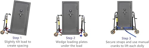 Miniatura 6 de Mover manual de muebles y cajas (juego de 2) - Elevación segura y fácil de -1320 libras de capacidad, mudador de maquinaria, con PU sobre ruedas de