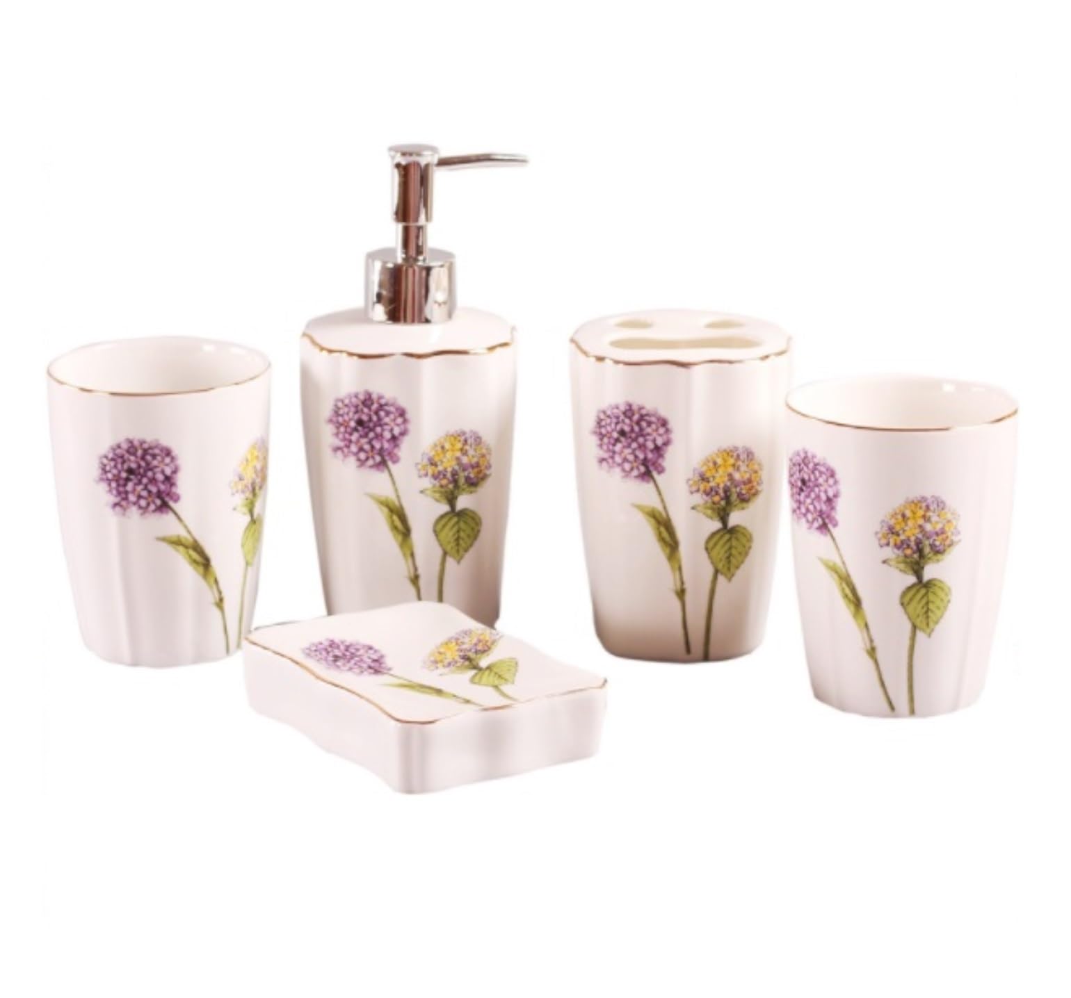 Dispensador Jabón Set Juego De 5 Piezas Set De Accesorios De Baño Dispensador De Jabón De Baño Soporte para Cepillo De Dientes Vaso Jabonera Baño Accesorios