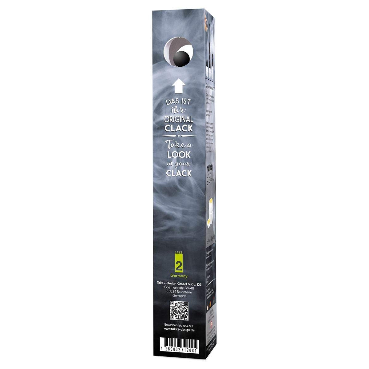 Clack Black Edition Ouvre-œufs avec boule en silicone Noir mat