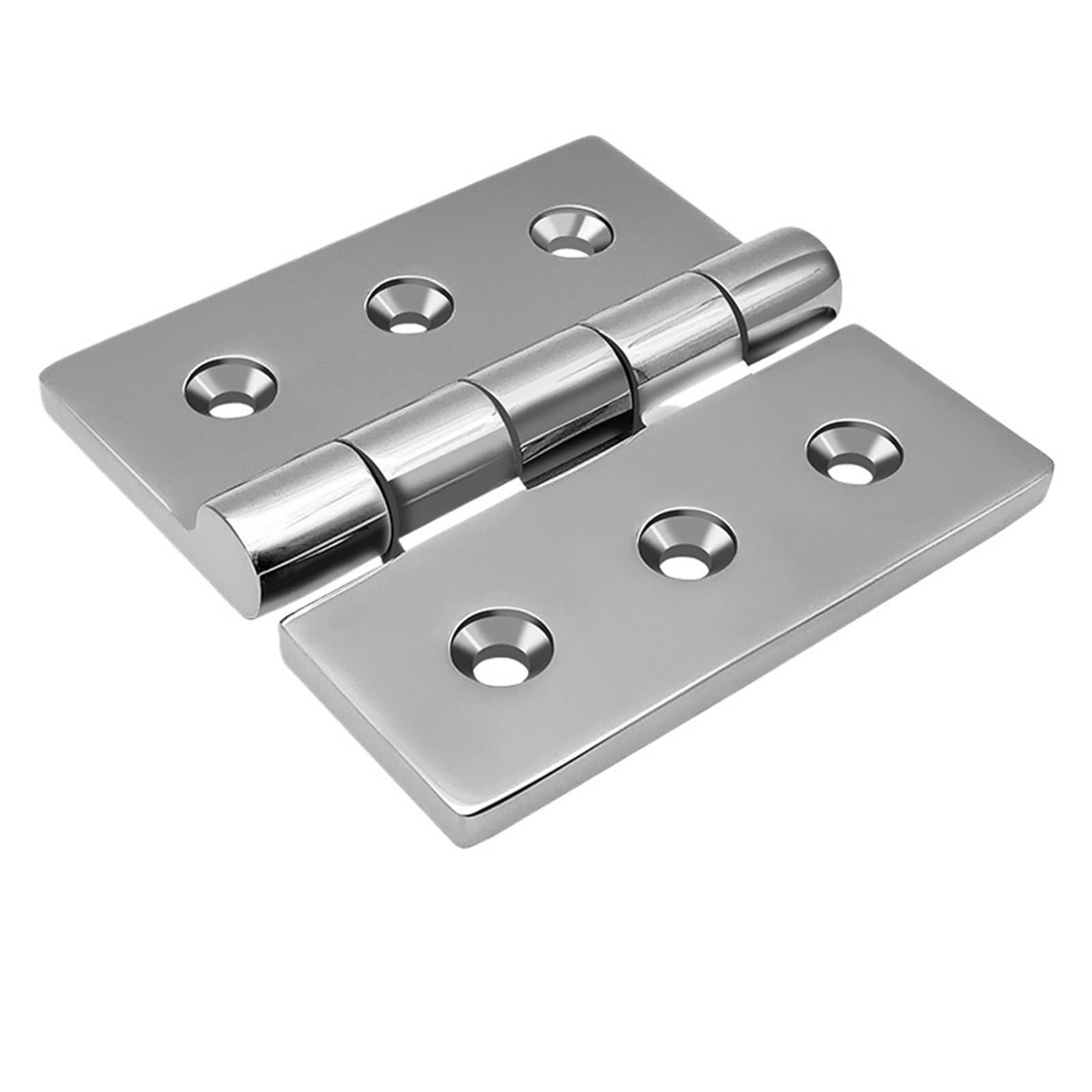100 * 100mm 316 Stainless Steel Hinge Boat Square Deck Cast Door Hinge Mirror Polished Hardware 1Pcs