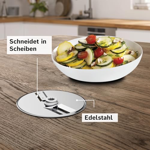 Bosch SuperCut-Schneidescheibe MUZ9SC1, Zubehör passend für Küchenmaschine Serie 8, OptiMUM/Cookit, Zickzack-Messer für präzises Schneiden… – Ansicht 3