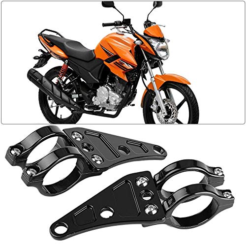2-teilige Motorrad-Scheinwerfer-Montagehalterung Scheinwerfer-Montagehalterung 38 mm-41 mm Gabelrohr Gabelrohr-Klemmen-Kit für Chopper Cafe Racer