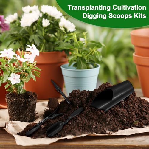 Set de 4 herramientas de mano para jardinería de plástico miniatura 5