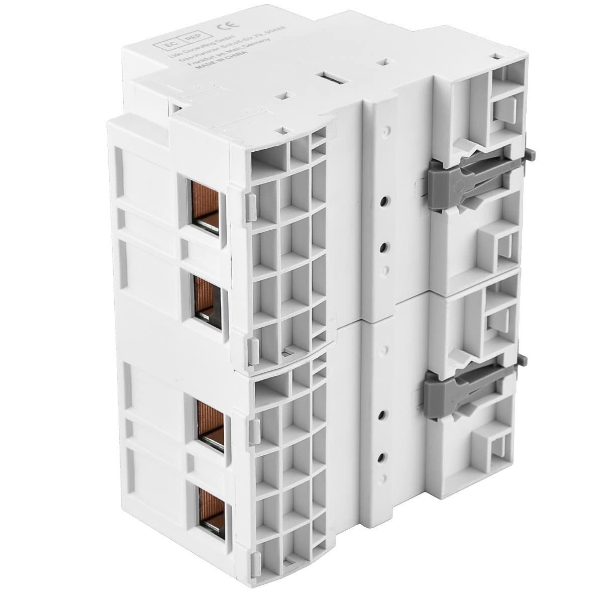 Heschen Contactor de CA para el hogar, HS1-100, Ie 100A, 4 polos 2NO 2NC, voltaje de bobina AC 220V, montaje en riel DIN de 35mm