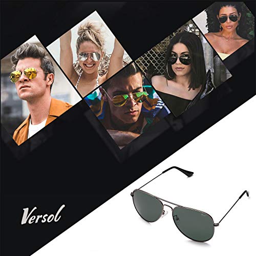 Image of Aviator Sunglasses for Men Women, Polarized Mirrored UV400 Lenses, Lightweight & Classic for Driving & Outdoors