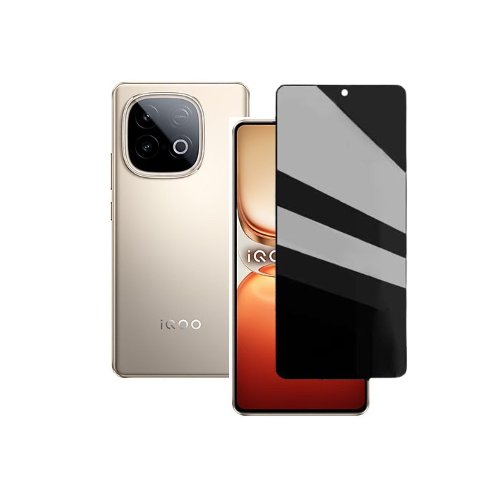 Privacy Tempered Glass Screen Compatible with IQOO Neo 10 5G Coverage, Anti Spy, Anti Fingerprints, Black [Pack of 1]-image-4
