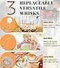 YUSWKO Milk Frother Handheld for Coffee, Rechargeable Drink Mixer with 3 Heads 3 Speeds Electric Coffee Frother Whisk, Gift for Many Occasions and Festival #4
