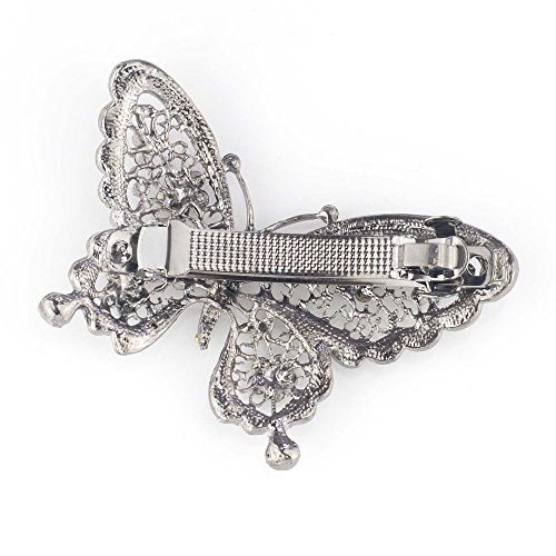 Pinza de Pelo Mariposa con Cristales Azul miniatura 3