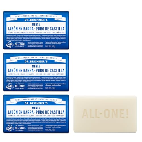 Dr. Bronner’s Pure-Castile Bar Soap - Peppermint 5oz. (Pack of 3)