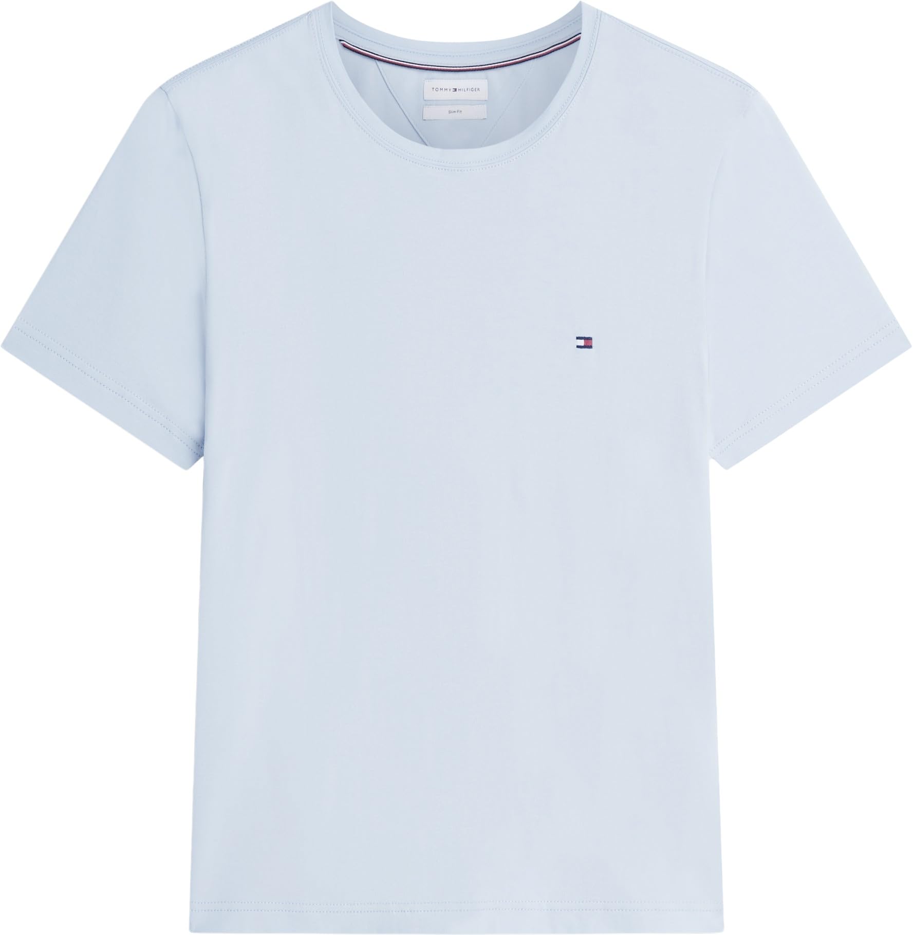 Tommy Hilfiger - Koszulka męska - Koszulka z logo dla mężczyzn - Koszulka z okrągłym dekoltem Męska - Tommy Jeans Logo - 100% bawełna organiczna Jersey, Niebieski bryzowy, 3XL