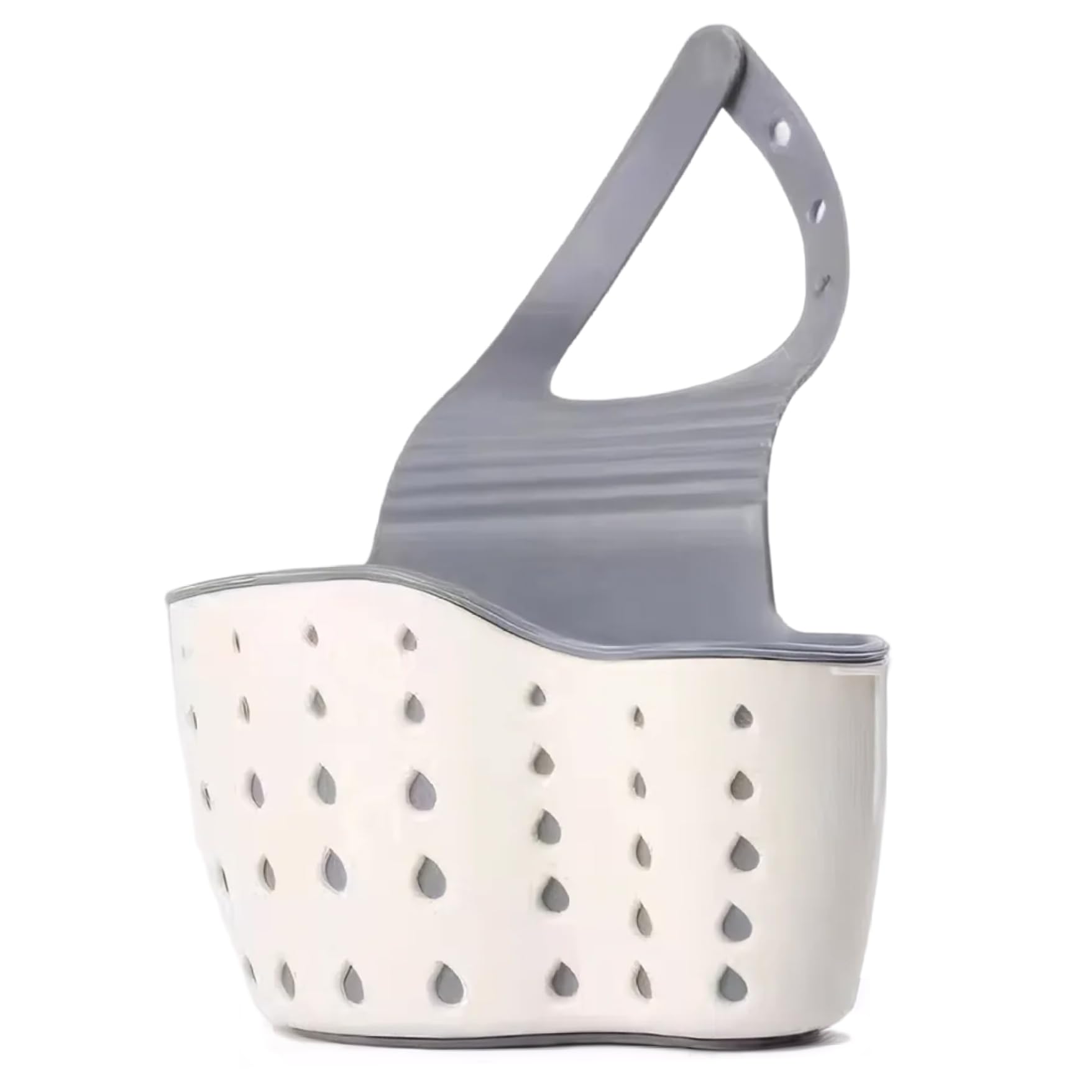 Ngbbby Kitchen Sink Caddy 8.3x3.4x5.9 Inch Kitchen Sink Sponge Holder with Adjustable Strap & Drain Hole Hanging Sponge Holder for Restaurant Supplies