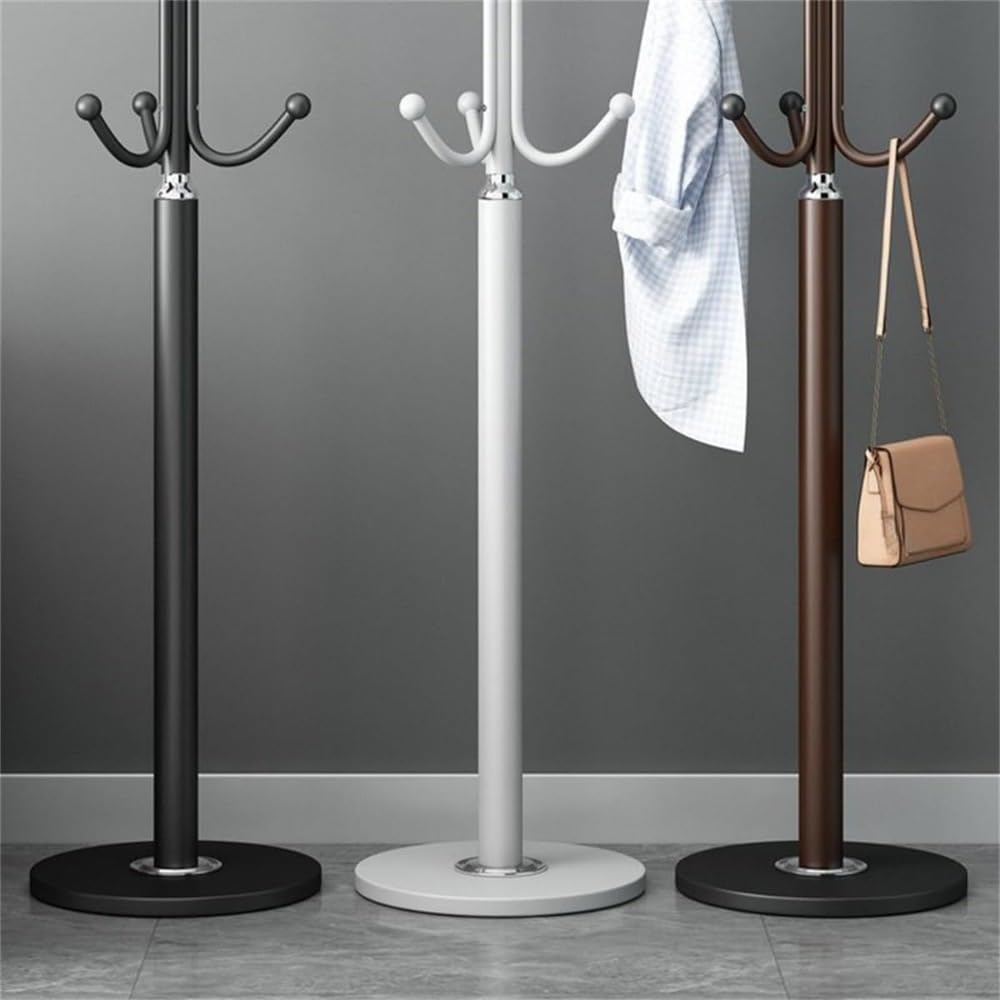ブラックの自立式コートラック - 玄関、寝室、廊下、オフィスに最適な