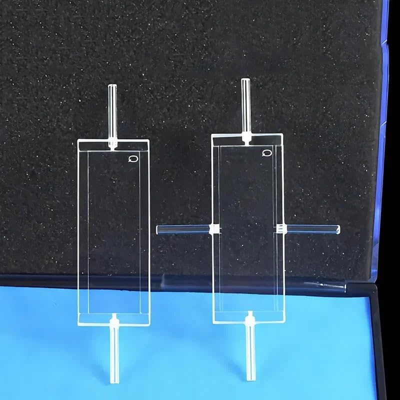 1 x Quarz-Durchflussküvette, 1 mm, optischer Weg, Glasröhre für U-V-Übertragung, 1,2 ml Fassungsvermögen (2 Röhren)