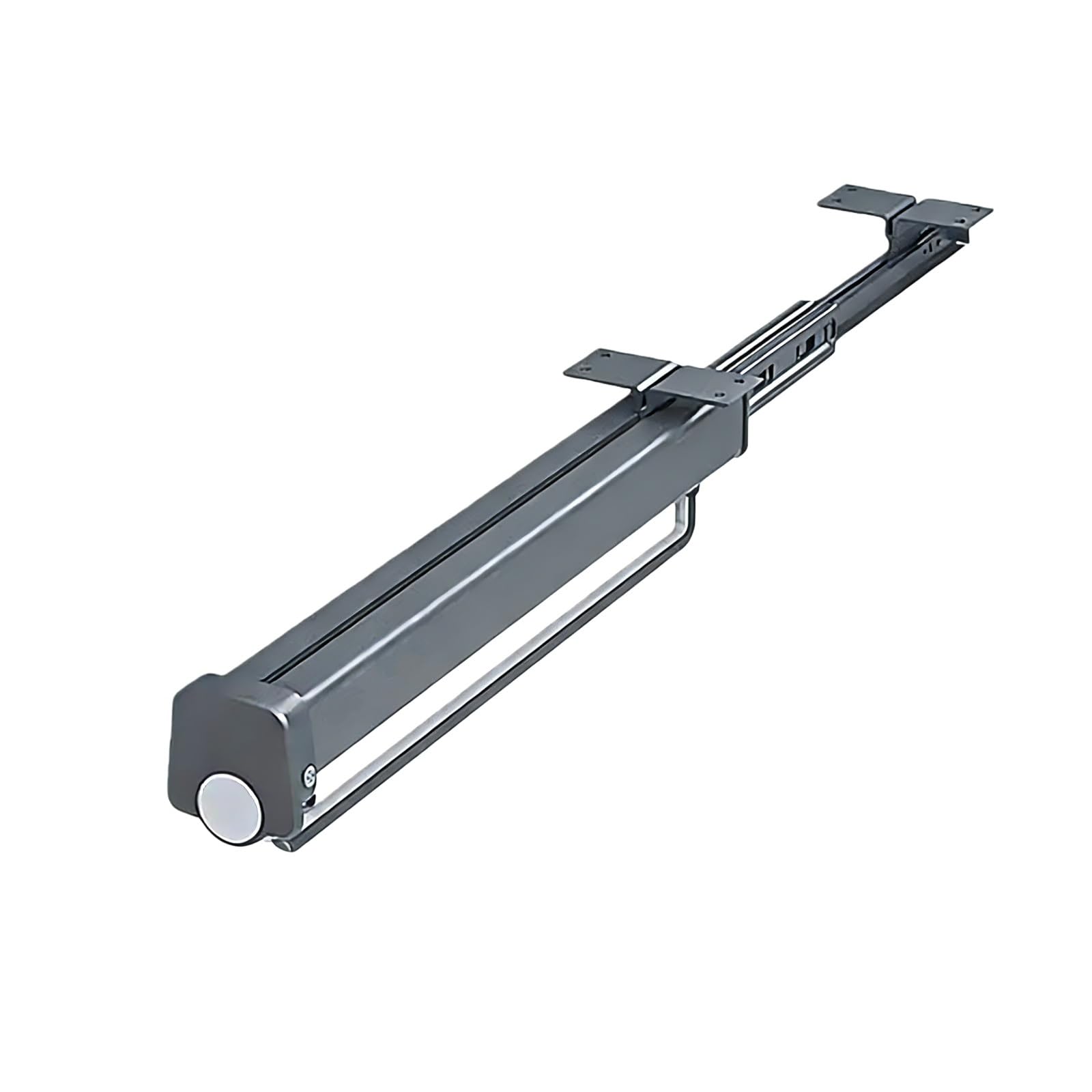 Perchero ajustable extraíble de acero negro para almacenamiento de ropa de 41 cm