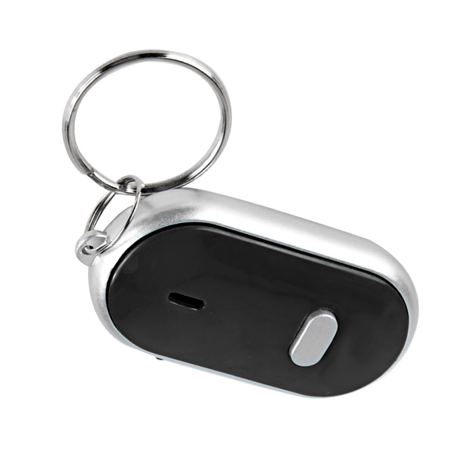 lyrlody Portachiavi con Controllo Vocale, Cercachiavi Attivato Dalla Voce, Localizzatore Portachiavi Fischietto, Cercachiavi con Segnale Acustico e Luminoso Entro 7 Metri, Luce di (BLACK)