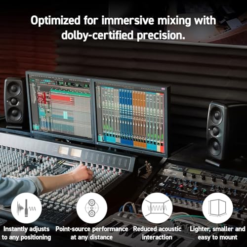IK Multimedia iLoud MTM MKII - Paire de moniteurs de studio compacts haut de gamme de nouvelle génération avec correction ARC intégrée, émulation de haut-parleur, 100W. Micro ARC inclus. Noir – vue 5