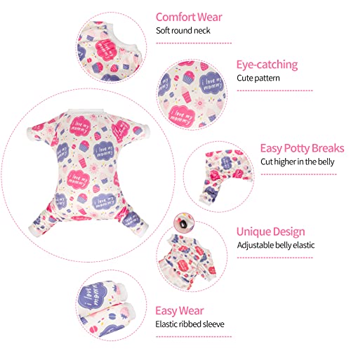 Image of CuteBone Small Dog Pajamas Shirt Stretchy Summer Puppy Pjs Soft Cat Onesies Pet Clothes for Daily Wear DA18XL