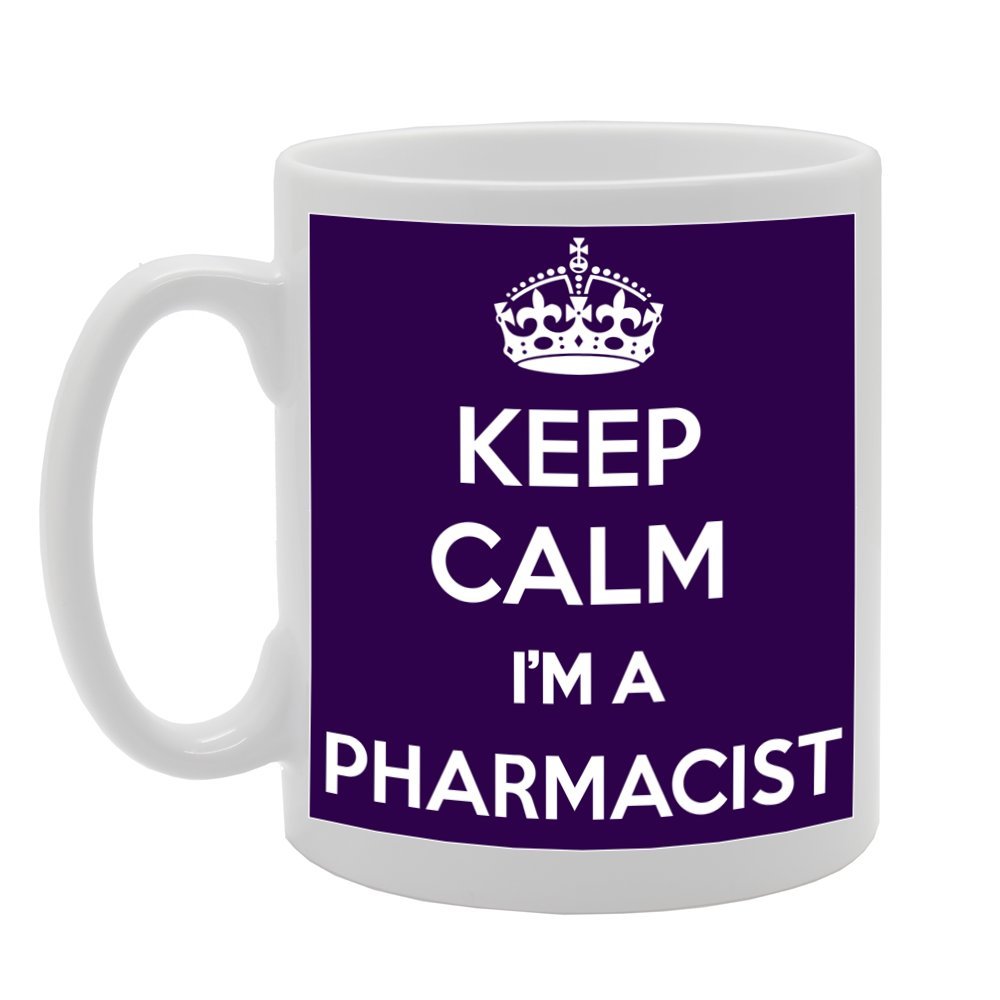 Coralgraph Inc Men's White Mg1029 Keep Calm I'm A Pharmacist Novelty Gift Printed Tea Coffee Ceramic Mug