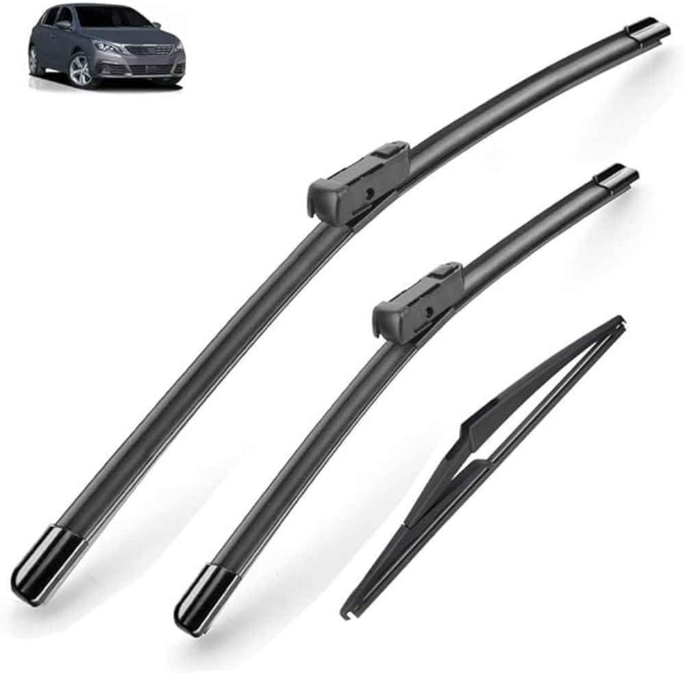 XYUASDGB Premium Exact Fit Windscreen Wiper Blades for Peugeot 308SW T9 308 Station Wagon 2014-2020 2015 Durable Natural Rubber Easy Fit for a Quiet and Streak Free Wipe
