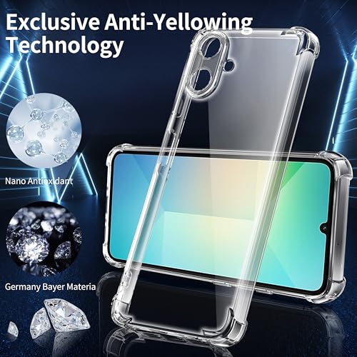 Image of Lustree Back Cover Transparent Case Compatible with Samsung Galaxy M17e / F70e / A07 | Transparent Crystal Clear Shockproof Soft TPU Case with Cushioned Edges & Slim Fit Protection