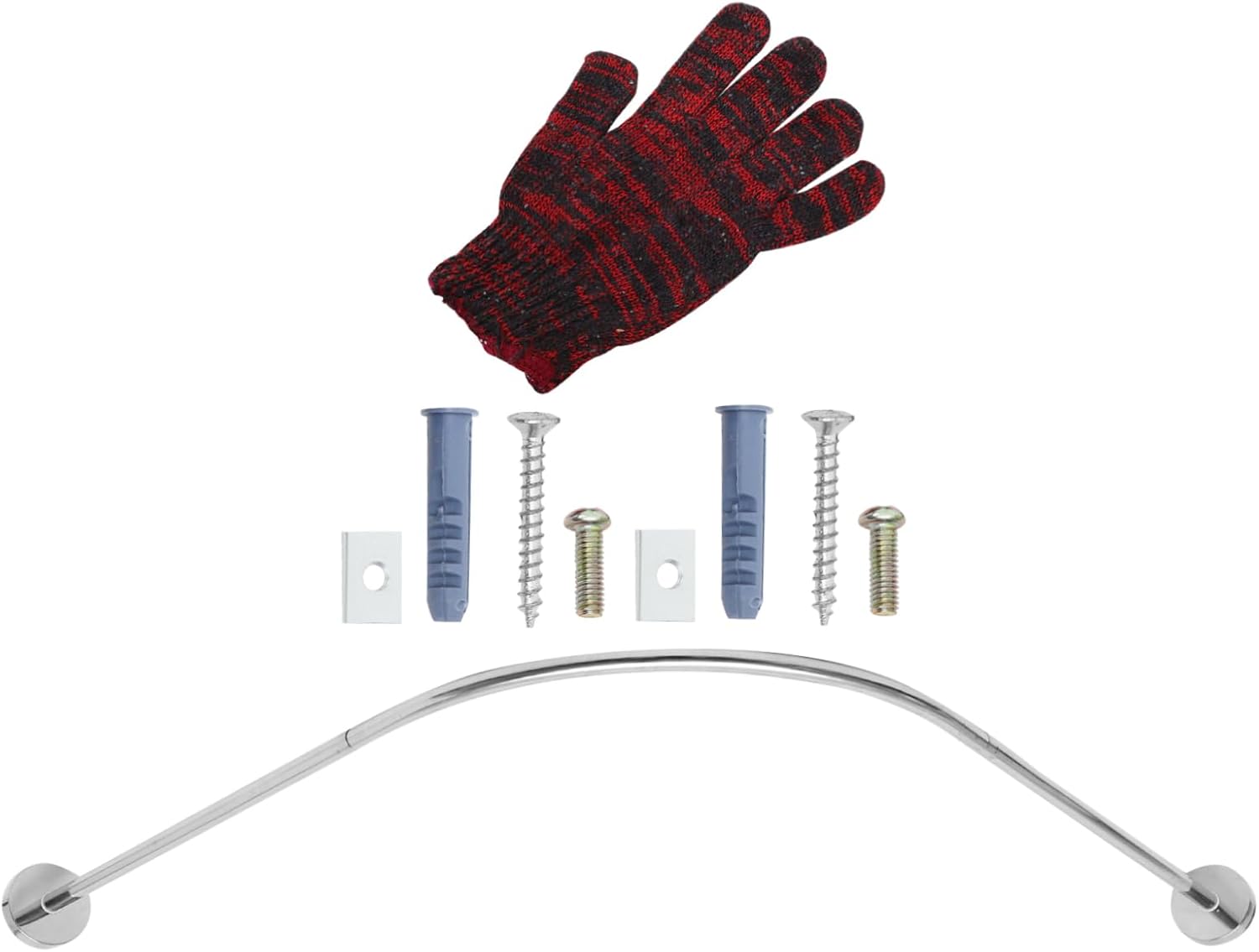 PRETYZOOM 3pcs Curved Shower Curtain Rod Shower Rod Holder for Bathrooms Easy Installation Shaped Design Space-saving