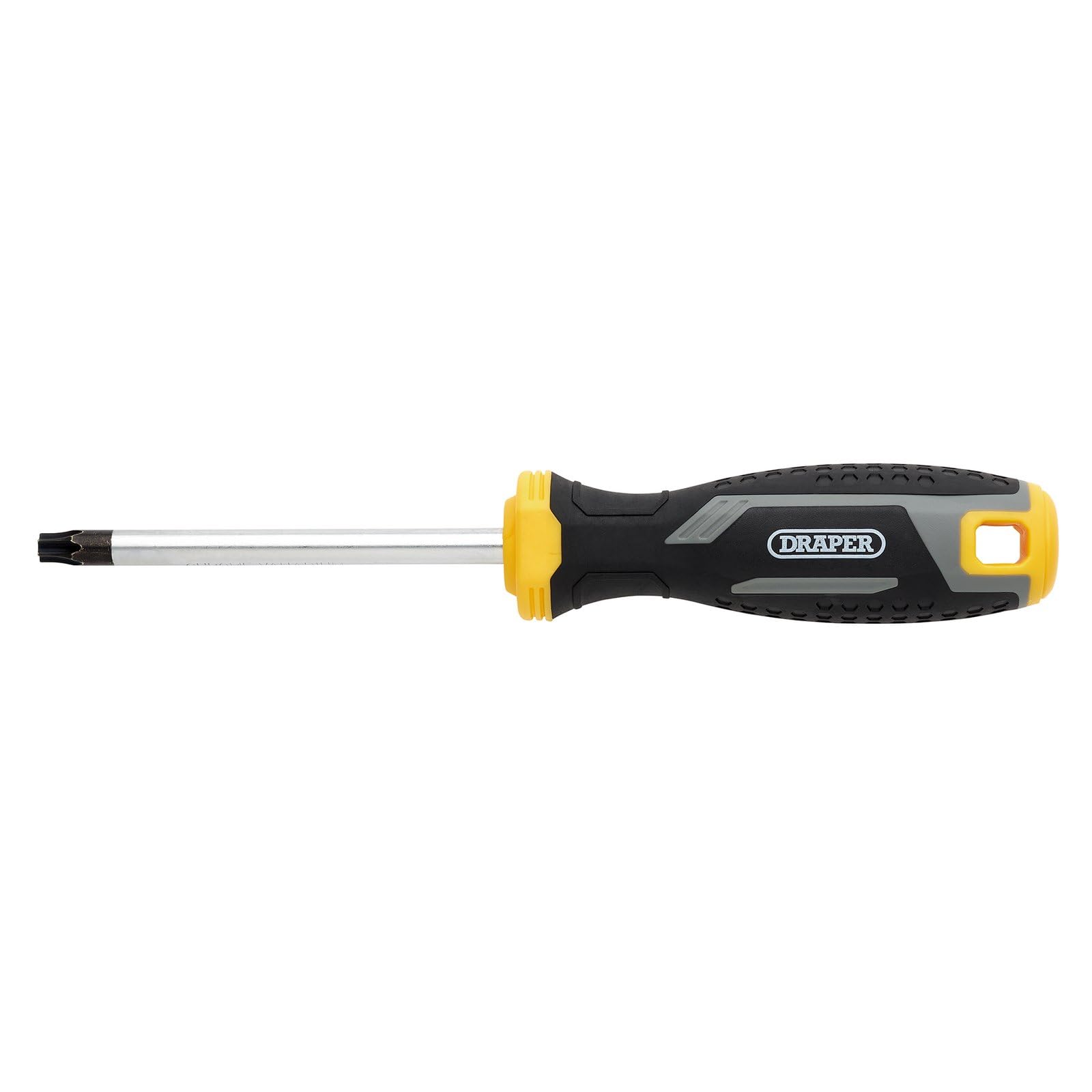 Draper TX-STAR Tamperproof Soft Grip Screwdriver, T40H x 100mm - 13426 - Magnetic Tip, CRV Blade, Grey and Black - Image 2