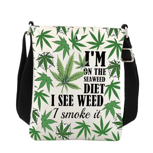 Sac feuille de cannabis cadeau drôle I'm On The Seaweed Diet pour ami