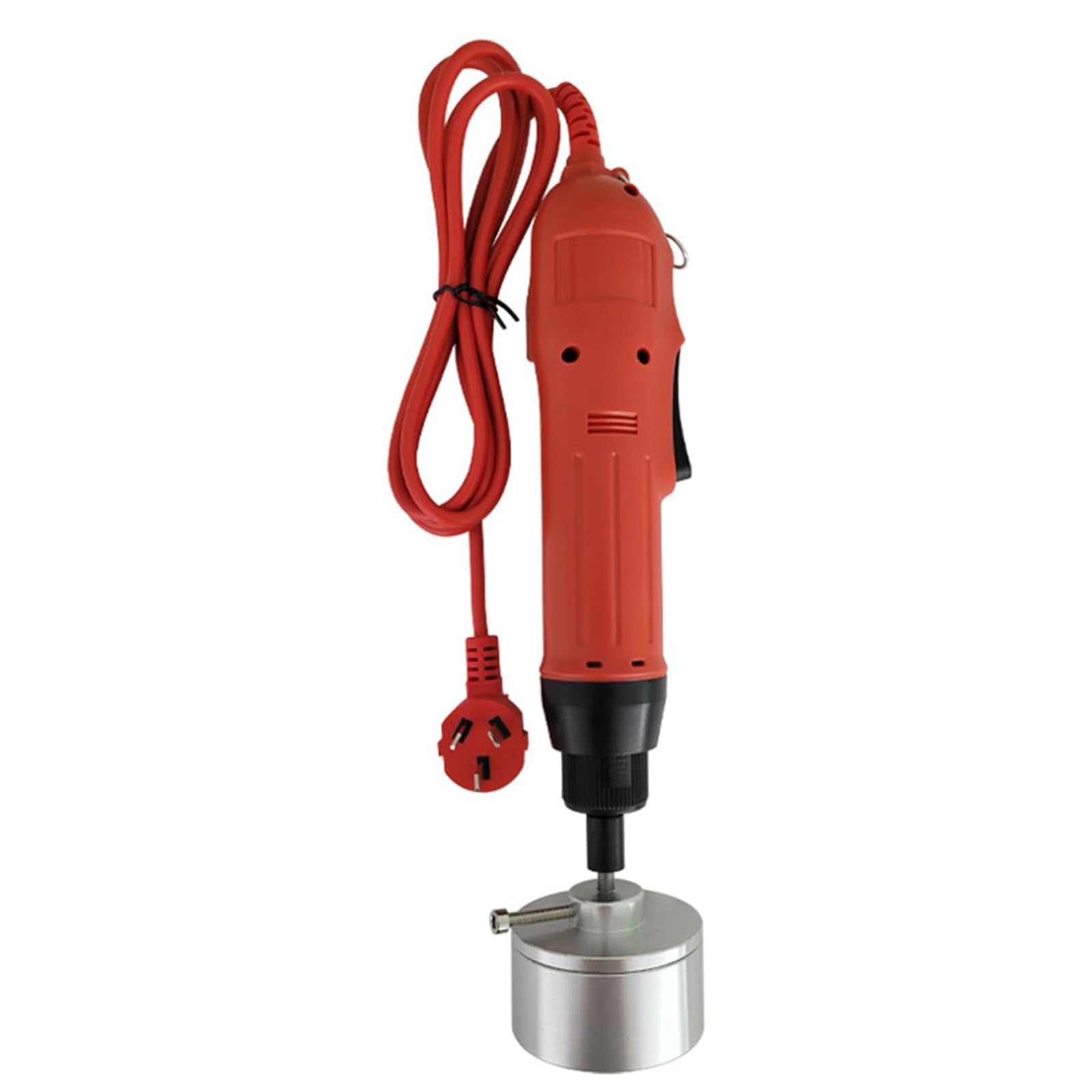 XNZJHPP Electric Handheld Screw Capper Machine - Adjustable Torque 5-25KG, 30-90 Bottles/min, for Φ10-50mm Plastic Caps, Ideals for Bottling and Packaging Efficiency.