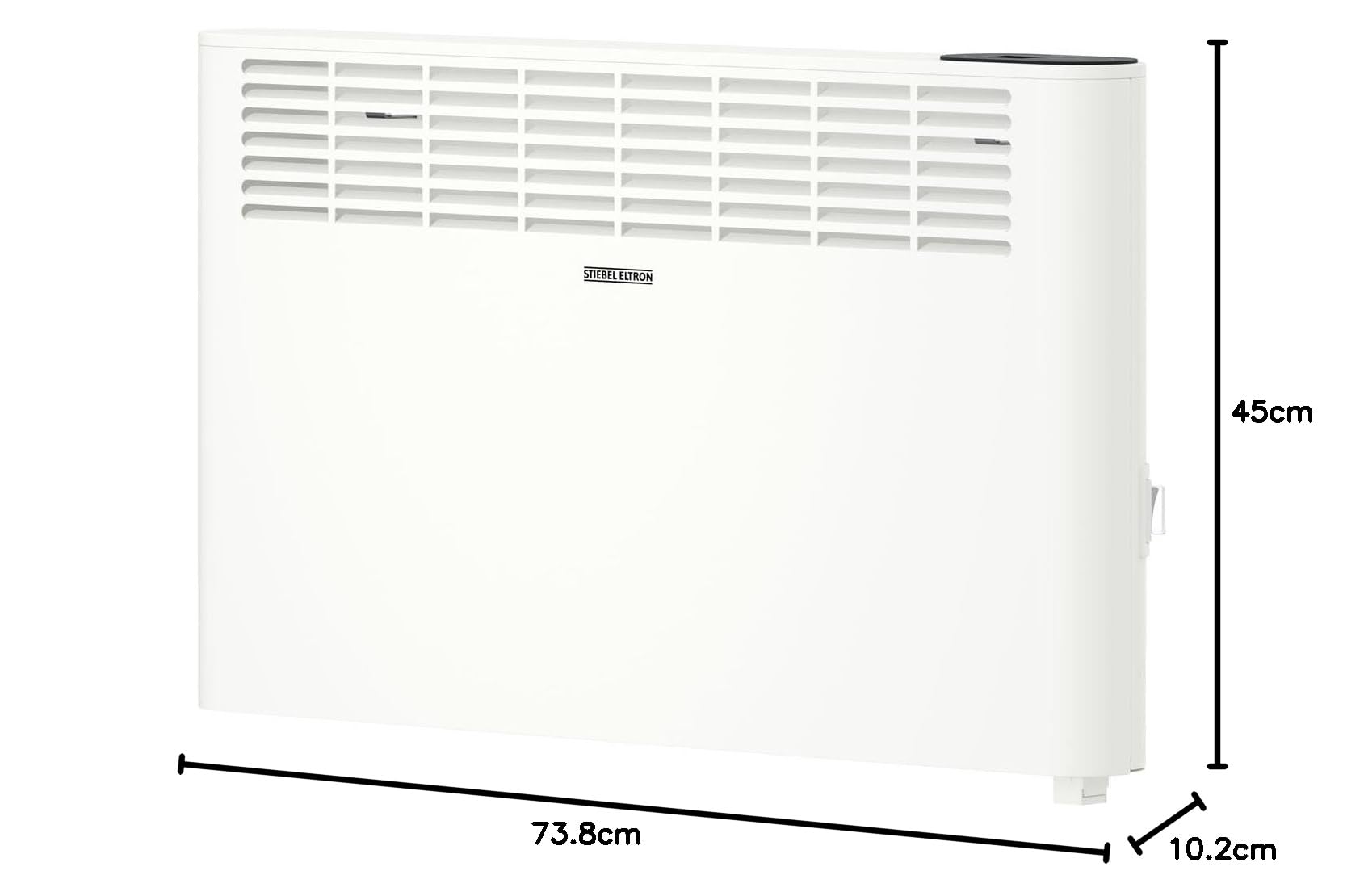 STIEBEL ELTRON Konwektor ścienny CNS-U 2000 Plus LCD, 2 kW/240 V, biały