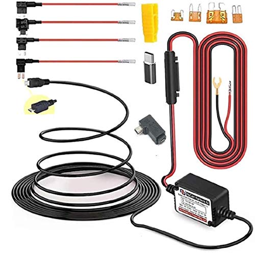 Image of 15ft Micro USB & Mini USB Dash Cam & Type-C Hardwire Kit w. Mini(ACS) /LP Mini(ACN) /ATO(ATC or ACU) /Micro2(ACZ) Fuse, Micro to Mini /USB-C Port Adapters & Battery Drain Protection