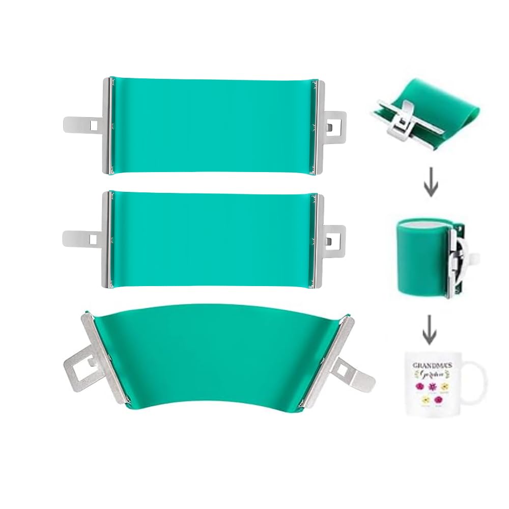 3 Stücke 3D Sublimations Drucker Becher Wrap, Silikon Becher Wraps Klemmen für 11 Unze Becher, Sublimation Rohlinge, Silikon Form Leuchte Becher für 3D Sublimations Becher Druck