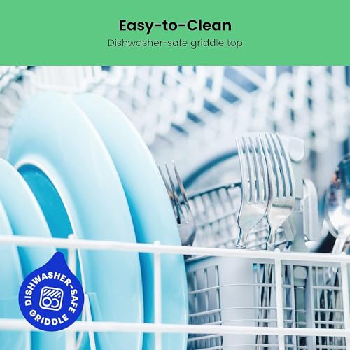 Chefman Electric Griddle with Removable Temperature Control, Immersible Flat Top Grill, Burger, Eggs, Pancake Griddle, Nonstick Easy Clean Cooking Surface, Slide Out Drip Tray, 10 x 16 Inch