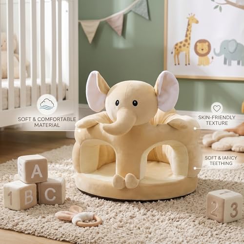 Siège de sol pour bébé stable anti-chute en peluche douce - 4