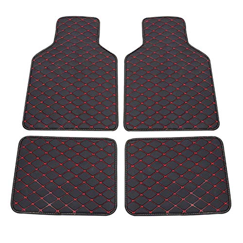 Tapis Voiture Universelle Tapis Voiture Tapis De Voiture en caoutchouc Rouge Tapis De Voiture Accessoires de voiture Black A,One Size Cover