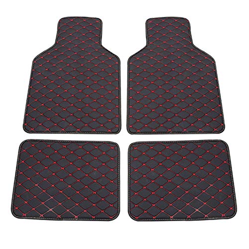 Alfombrillas De Coche Alfombrilla Coche Universal La alfombra del coche Rojo Esteras del coche De goma Esteras del coche Black A,One Size