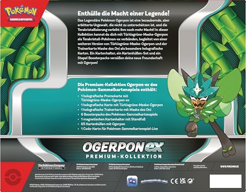Pokémon-Sammelkartenspiel: Premium-Kollektion Ogerpon-ex (3 holografische Karten & 6 Boosterpacks) – Bild 5
