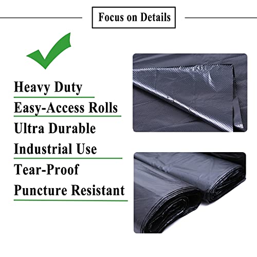 Image of 33 Gallon Trash Bags - Heavy Duty Black Garbage Bags, Upgraded Version Large Trash Bag Can Liners 32 inchx39 inchInch, 30 Gallon - 32 Gallon - 35 Gallon Trash Bags (60 Count)