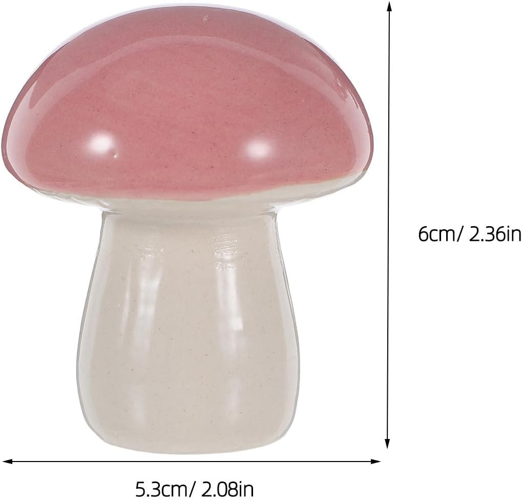 Covers Caps Toilet 2pcs Mushroom Ceramic Decorative Bolt Floor | Porcelain Finish, Rounded Form, Bathroom Base Replacement, Smooth Edge Design, Easy Install, Hotel Home Restaurant Use