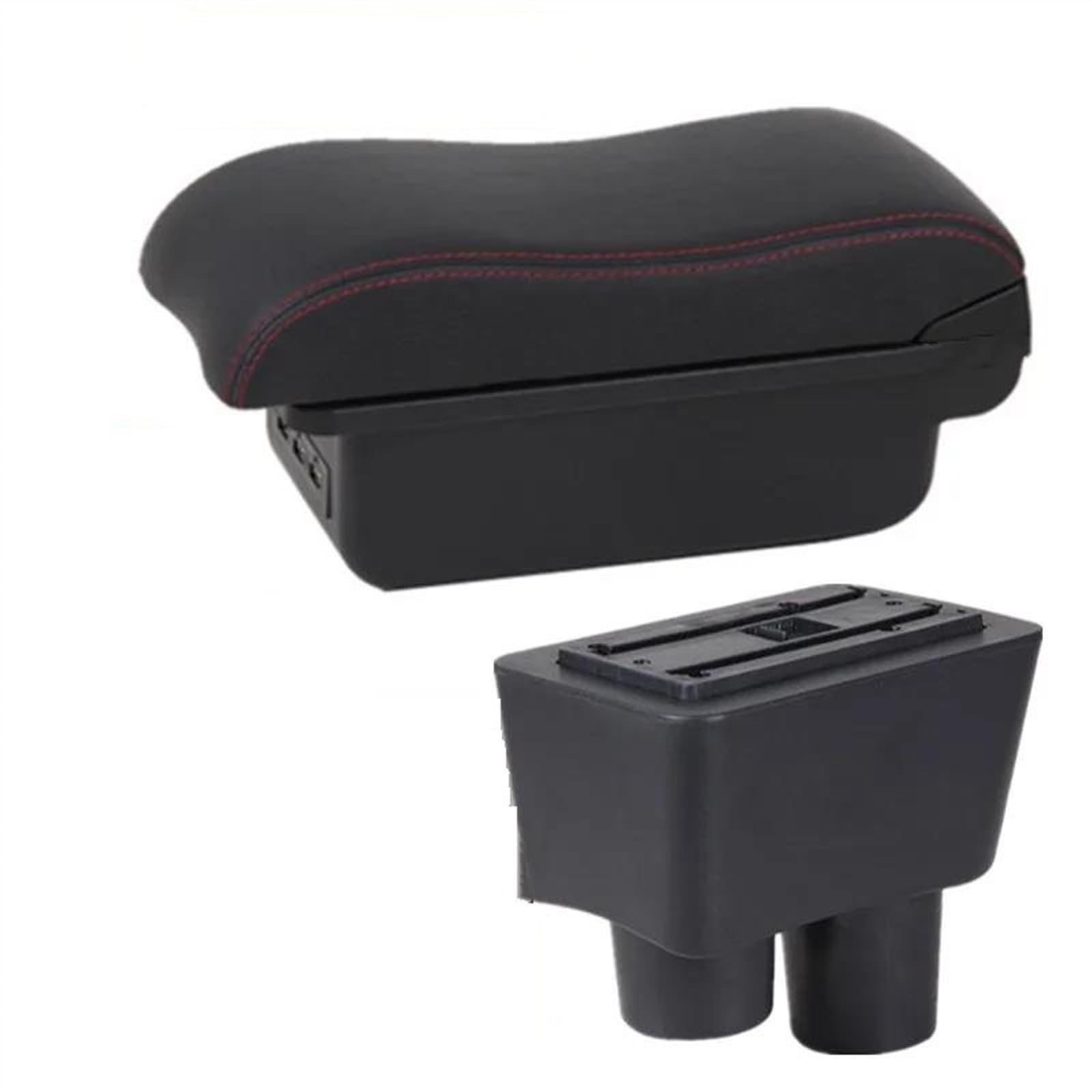 Noheeu B1 Red Line 3Usb Car Armrest Box Storage Interior Dedicated Retrofit Accessories For Almera For Versa