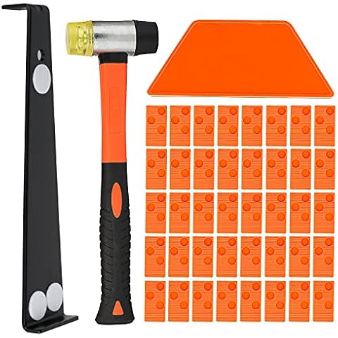 Laminate Wood Flooring Installation Kit with Tapping Block, Pull Bar, Mallet and Spacers (43 pcs) Cover