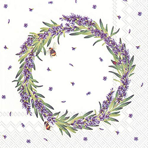 Boston International C845200 Lavendelkranz Papierservietten