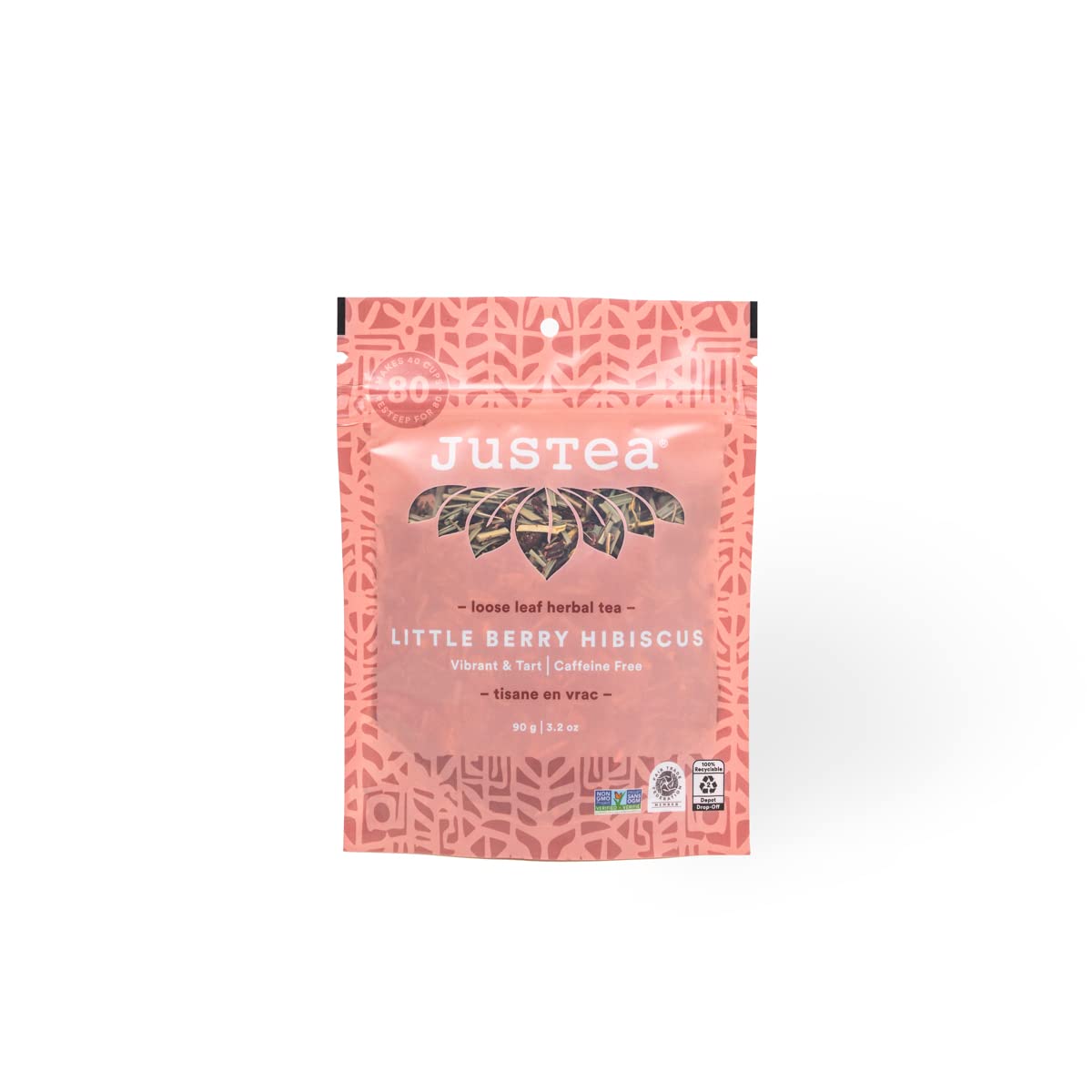 JusTea LITTLE BERRY HIBISCUS Loose Leaf Herbal Tea