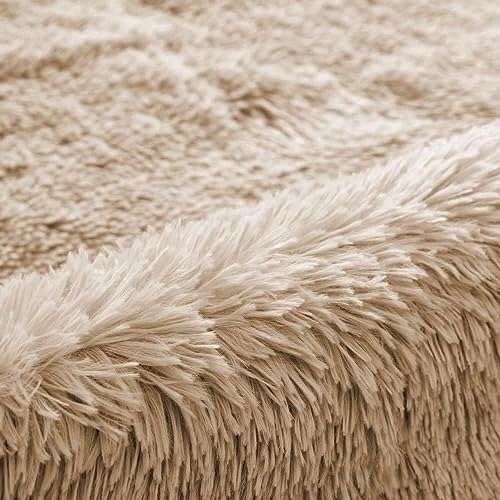 Aspire Homeware Round Rugs Living Room 120x120cm, Beige Area Rugs for Bedroom Anti Slip - Image 4